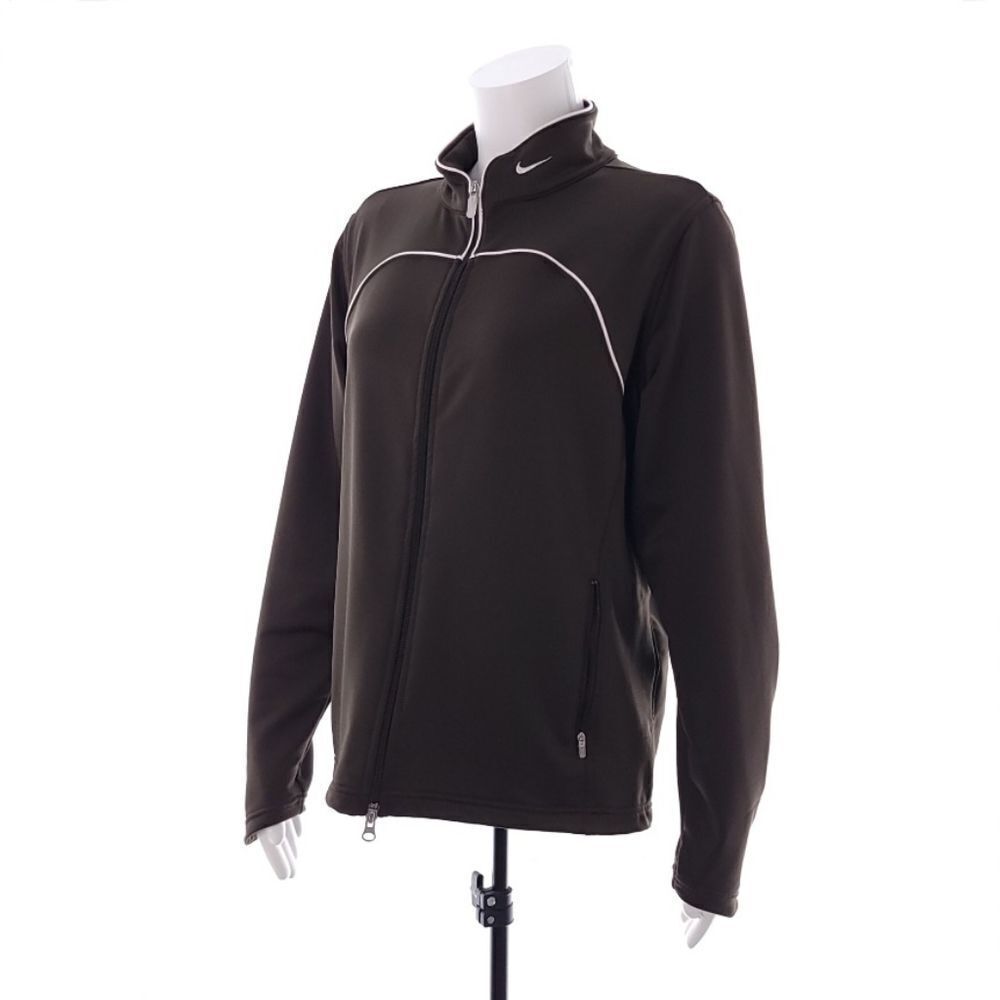 Nike Youth Girls Size L 12-14 Brown Long Sleeve Track Jacket